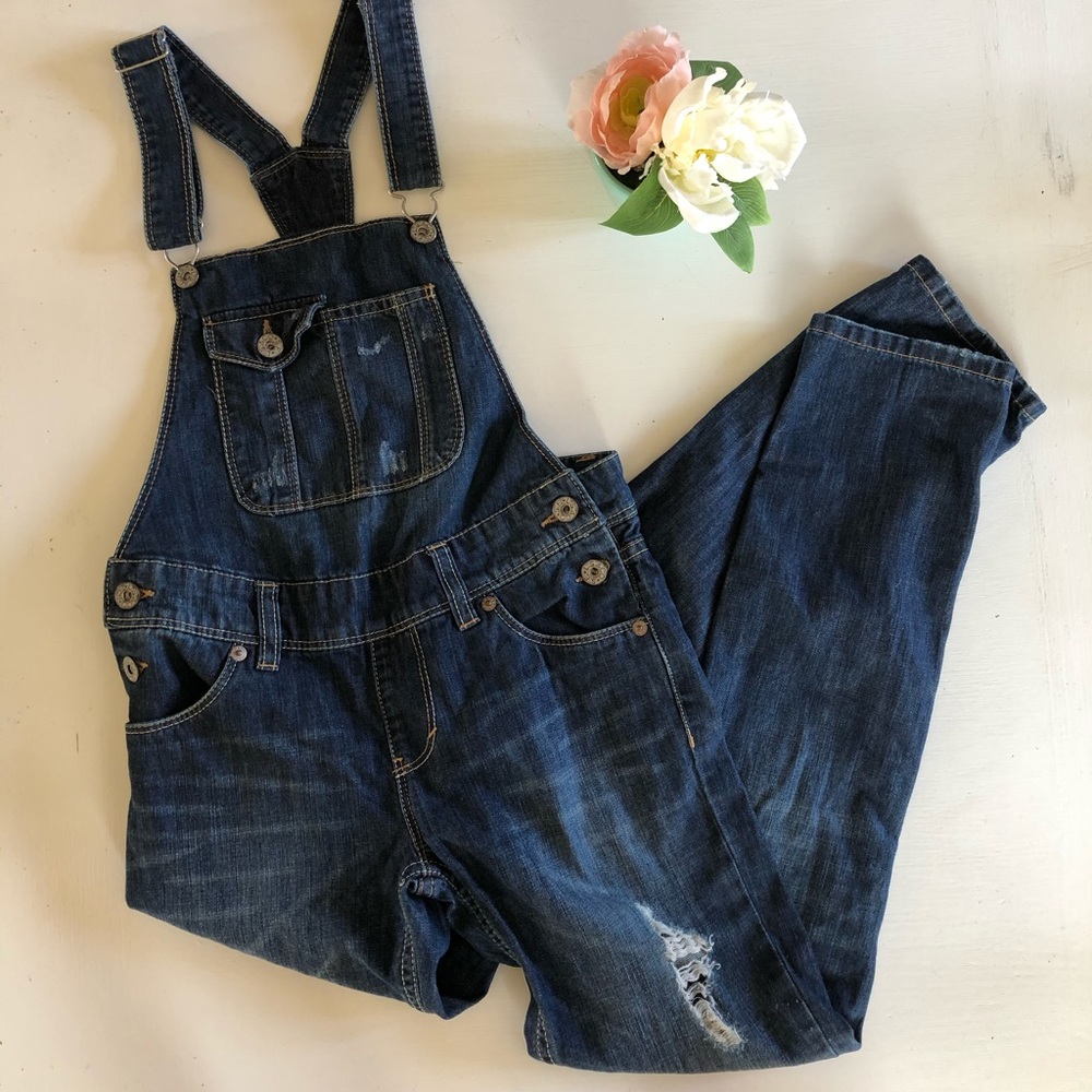 Levi’s Distressed Jeans Overalls